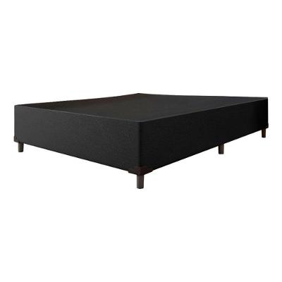 Cama Base Box Casal Preto Suede 38x138x188
