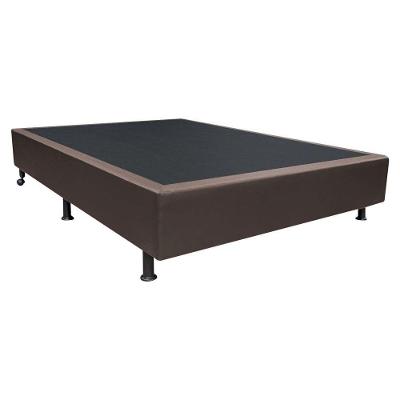 Base Box Casal Sintético Marrom 38x138x188