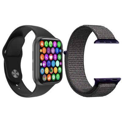 Kit Smartwatch Iwo9 Lite Preto +Pulseira Azul Marinho
