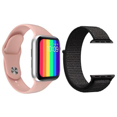 Kit Smartwatch Iwo12 Lite Rosa Android Ios+Pulseira Preto