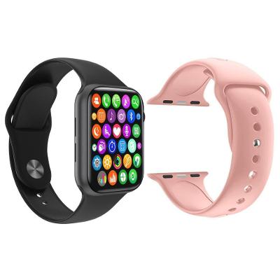 Kit 1 Smartwatch Iwo9 Lite Preto Android Ios+Pulseira Rosa
