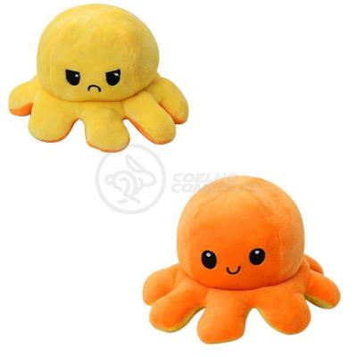 Polvo Reversível Feliz E Bravo 2 Em 1 Laranja E Amarelo
