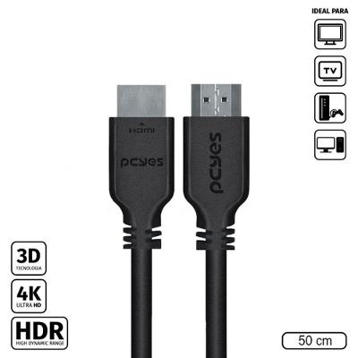 Cabo Hdmi 2.0 4K 28Awg Puro Cobre 50 Cm - Phm20-05