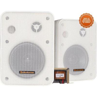 Caixa Acústica Com Trafo 210v(25w) Ambience Line Msb60nc Branca Hayonik - Par - 2