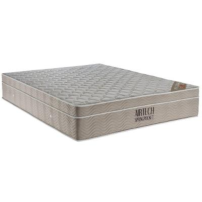 Colchão de Espuma Queen Size Airtech Spring Pocket 158x198x25cm 1040421019 Ortobom Colchao Airte