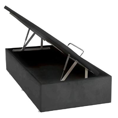 Base Baú Physical Camurça Cinza Para Solteiro 88x188x39cm 1051612179 Ortobom