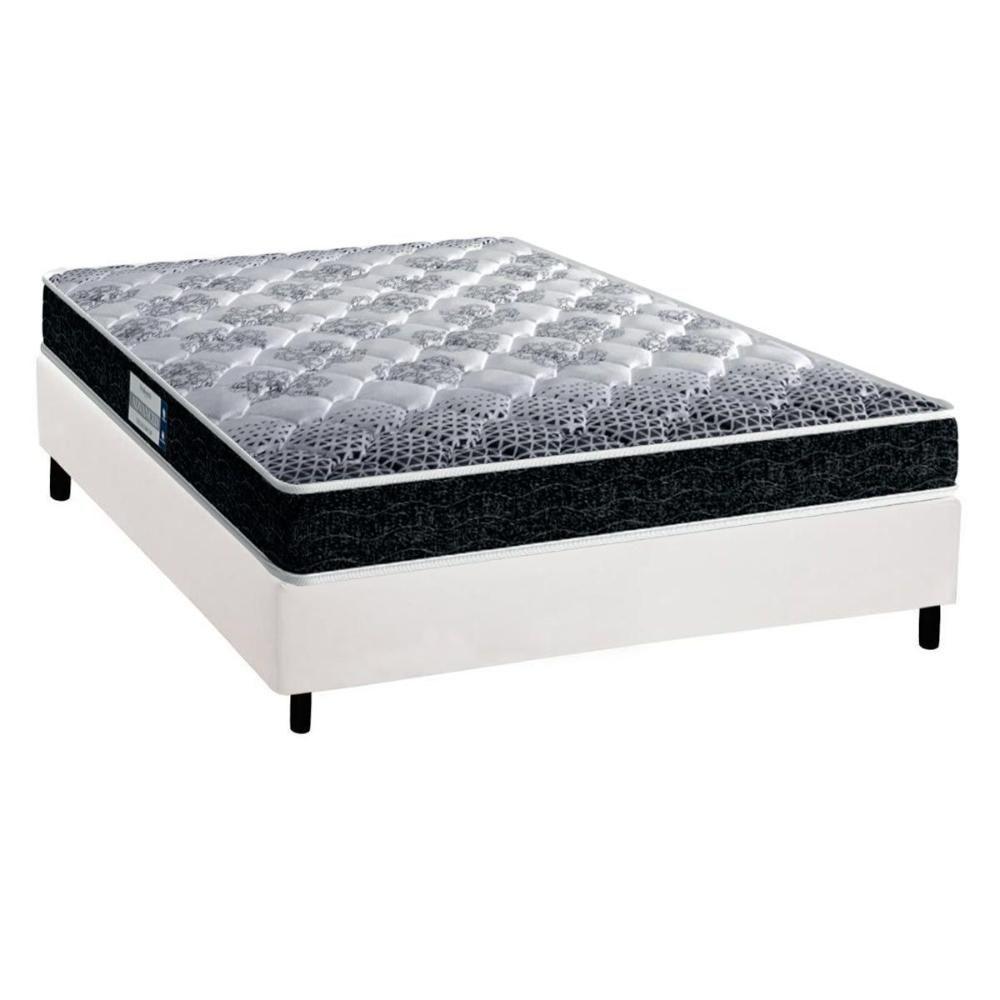 Cama Box Casal: Colchão Espuma Probel D33/EP  Advanced Tech1500 + Base CRC Suede White(138x188) - 1