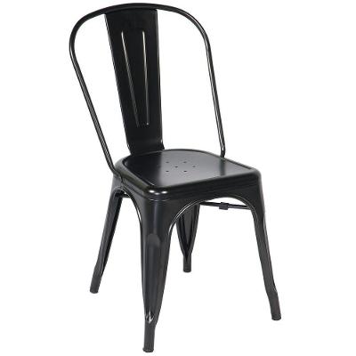Cadeira Tolix Iron Aço Carbono Industrial Preto Fosco