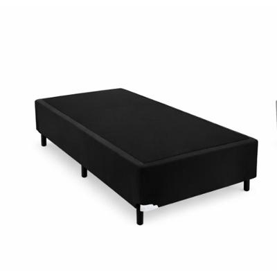 Base Cama Box Solteiro Corino (88x188) Reforçada - Preto