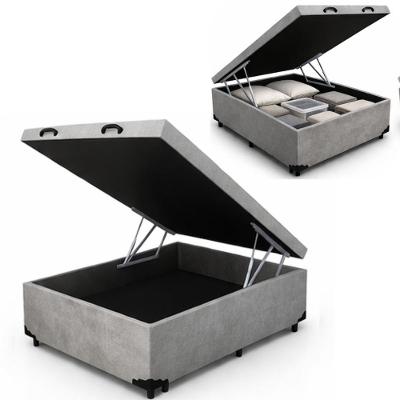 Cama Box Baú Casal Suede (138x188) Reforçada - Cinza