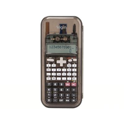 Calculadora Científica Com Kit Cálculos – 240 Funções Display Duplo Acessórios Inclusos Preta