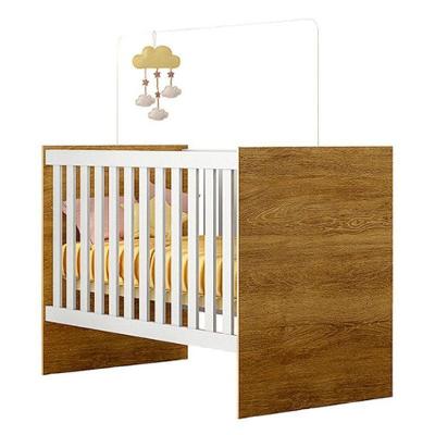 Berço Nacional Life 2186 Branco Amadeirado - Tigus Baby