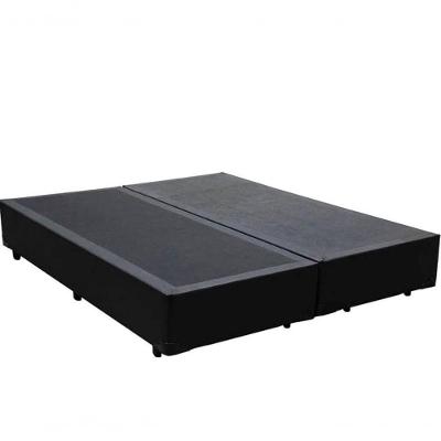 Cama Base Box Casal Bipartido Sintético Preto 30x138x188