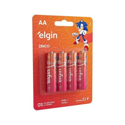 Pilha De Zinco Aa - Blister Com 4 Unidades Comum