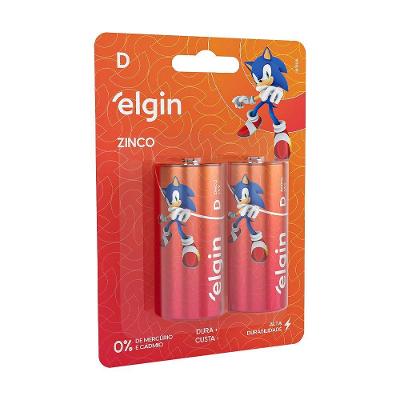 Pilha De Zinco D R20 - 1,5v Blister Com 2 Unidades