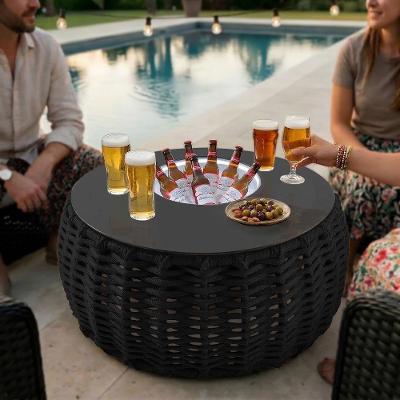 Mesa De Centro Cervejeira Em Aço E Corda Náutica Preto Harpia