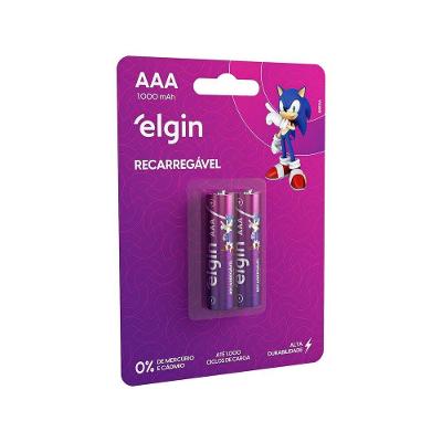 Pilha Recarregável Aaa Palito - 1.000mah Blister Com 2 Unidades