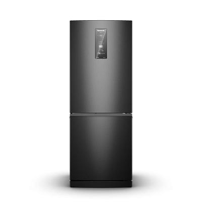 Geladeira Intuitive+ Panasonic BB64 Frost Free Inverter 475L Black Inox Look NR-BB64PV2B NR-BB64PV2BA 110V