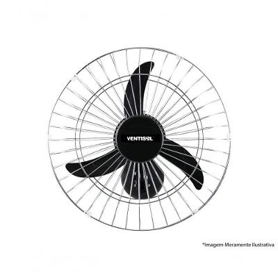 Ventilador Parede Oscilante 60Cm Preto Bivolt 200W