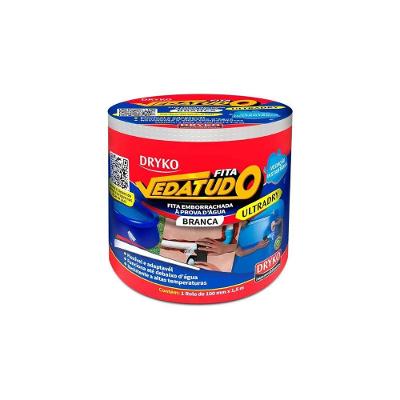 Fita Multiuso Emborrachada Super Fita Vedatudo Ultradry 10cm X 1,5m - Dryko Branco