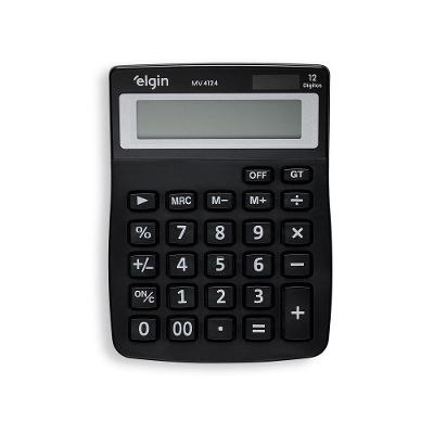 Calculadora De Mesa Mv4124 - 12 Dígitos Função Correção Preta