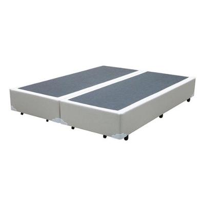 Cama Base Box King Bipartido Sintético Branco 38x193x203