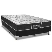 Cama Box Viúva: Colchão Molas Probel Bonnel ProDormir Sleep + Base CRC Suede Black(128x188) - 1