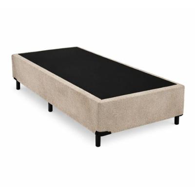 Base Cama Box Solteiro Suede (88x188) Reforçada - Bege
