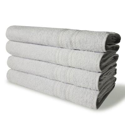 Kit Com 4 Toalhas De Banho 430g-m2 Grande Grossa 80x150cm Itália Soft Branco