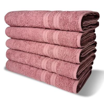 Kit Com 6 Toalhas Banho 430g-m2 Grande Grossa 80x150cm Itália Soft - Rosê