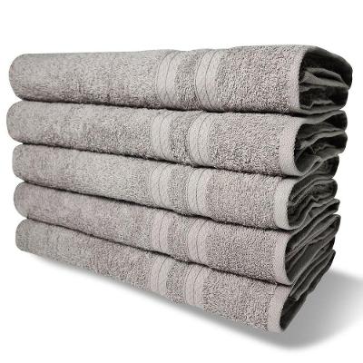 Kit 5 Toalhas Super Grossa Felpuda E Macia 80x150cm Beka Cinza