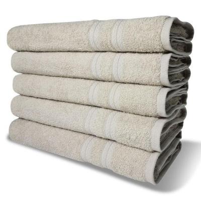 Kit 5 Toalhas De Banho 430g-m2 Grande Grossa 80x150cm Itália Soft - Bege