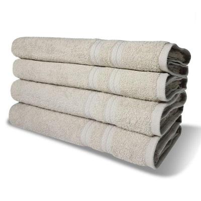 Kit 4 Toalhas De Banho 430g-m2 Grande Super Grossa 80x150cm Itália Soft Bege