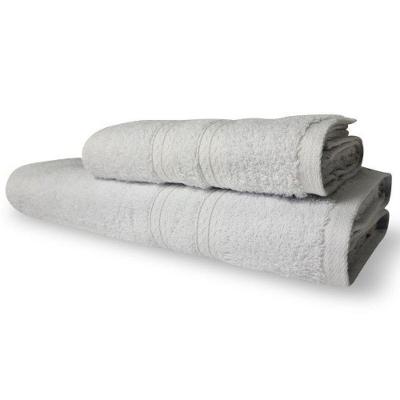 Kit 2 Toalhas Itália Soft 1 Banho 1 Rosto Grossa 100% Algodão 430g-m2 Branca