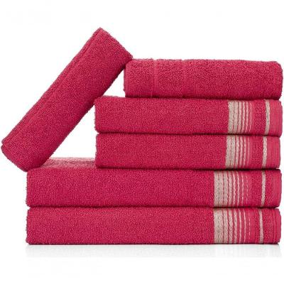 Jogo De Toalhas Luxury Soft Beka 360 G-m2 2 Banho + 2 Rosto + 2 Piso Luxo Cereja