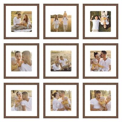 Kit Quadro Porta Retrato 32x32 - Foto 20x20 - Paspatur Branco Cor:moldura Ype;quantidade:kit Com 9 Unidades