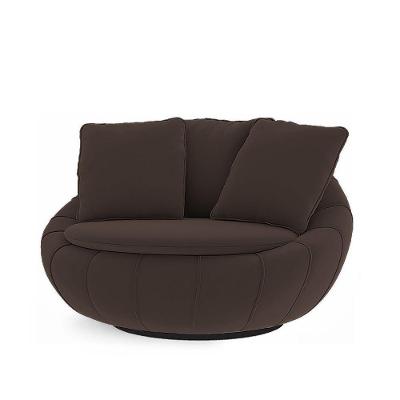 Poltrona Decorativa Orgânica Giratória Glória Veludo Marrom - Loja Sheep