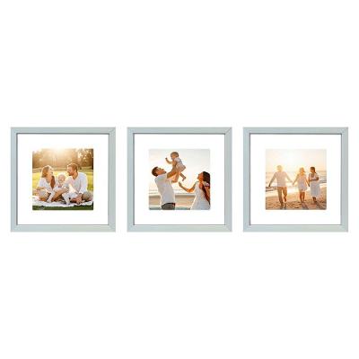 Kit Quadro Porta Retrato 32x32 - Foto 20x20 - Paspatur Branco Cor:moldura Branca;quantidade:kit Com 3 Unidades