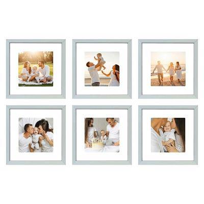 Kit Quadro Porta Retrato 32x32 - Foto 20x20 - Paspatur Branco Cor:moldura Branca;quantidade:kit Com 6 Unidades