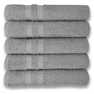 Kit 5 Toalhas Super Grossa E Felpuda Macia 80x150cm Beka Cinza