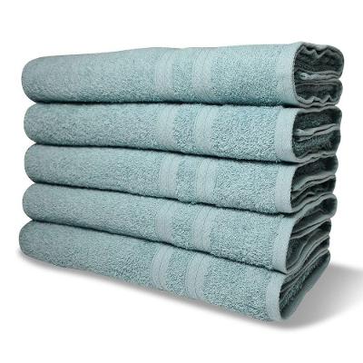 Kit 5 Toalhas Super Grossa Felpuda E Macia 80x150cm Beka Verde