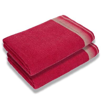 Kit Com 2 Toalhas De Banho Luxury Soft Beka 360 G-m2 Luxo Cereja