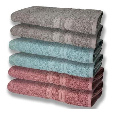 6 Toalhas Grande Super Felpudas E Grossa 80x150 Rose + Verde + Cinza