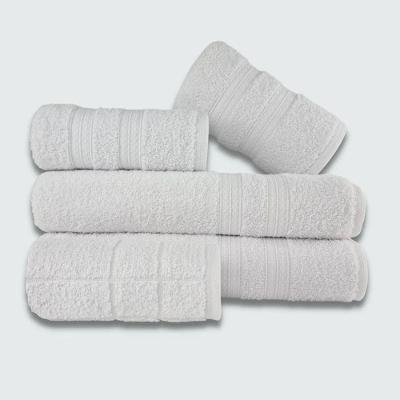 Jogo De Toalha 5 Pçs Gigante Felpuda Itália Soft 100% Algodão Branco