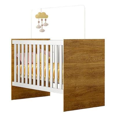 Berço Nacional Life 2186 Branco Amadeirado - Tigus Baby