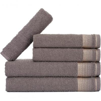 Jogo De Toalhas Luxury Soft Beka 360 G-m2 2 Banho + 2 Rosto + 1 Piso Luxo Cinza