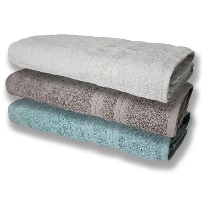 3 Toalhas Super Felpudas Grande E Grossa Algodão 80x150 Branco + Cinza + Verde