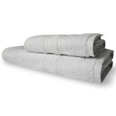 Jogo 2 Toalhas Itália Soft 1 Banho 1 Rosto Grossa 100% Algodão 430g-m2 Branca