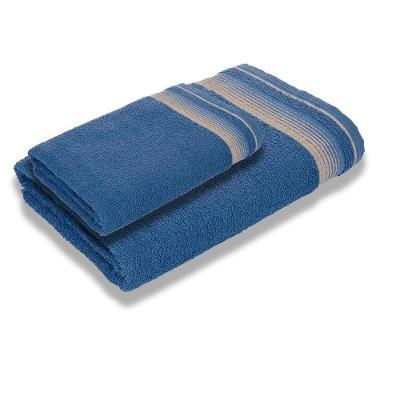 Jogo Com 2 Toalhas Luxury Soft Beka 360 G-m2 1 Banho + 1 Rosto Luxo Azul