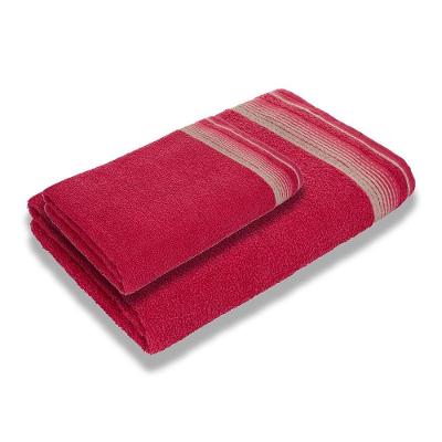 Jogo Com 2 Toalhas Luxury Soft Beka 360 G-m2 1 Banho + 1 Rosto Luxo Cereja